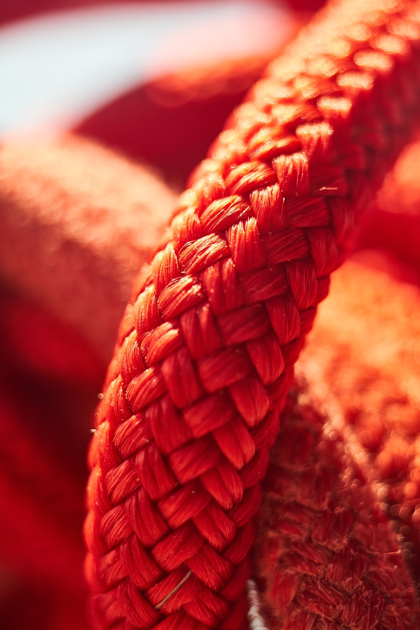 rope, tissue, red